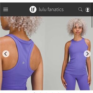 Lululemon Align Hip-Length Racerback Tank Top ~Sz 14 Charged Indigo Nulu Yoga